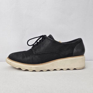 Collection By Clarks Black Lace Up Shoes Size 7.5